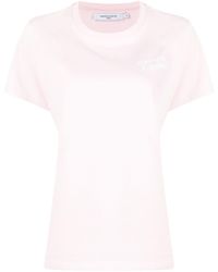 Maison Kitsuné - Logo-print Short-sleeved T-shirt - Lyst
