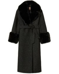Twinset - Faux-Fur Trimmed Coat - Lyst