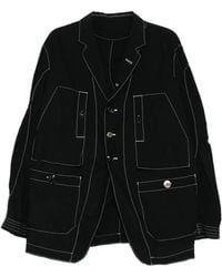 Undercover - Contrast-Stitch Blazer - Lyst