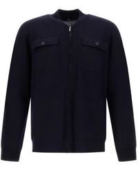 Herno - Zip-Up Wool Cardigan - Lyst