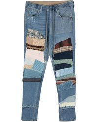 Greg Lauren - Jeans Affusolati A Vita Media - Lyst