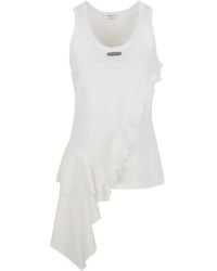 McQueen - Camisa Asimétrica Con Volantes - Lyst