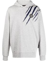 Philipp Plein - Scratch-Print Long-Sleeved Hoodie - Lyst