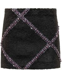 Des Phemmes - Beaded-Embellishment Mini Skirt - Lyst