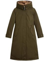 Woolrich - Faux-Fur Trim Hooded Parka - Lyst