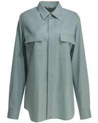 AURALEE - Wool Flap-Pocket Coat - Lyst