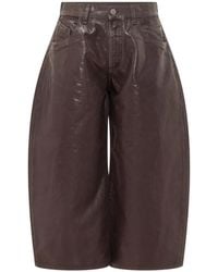 The Attico - Vaqueros Capri Anchos Revestidos - Lyst