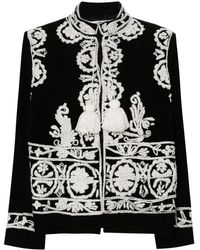 Bode - Estate Embroidered Wool Silk Jacket - Lyst