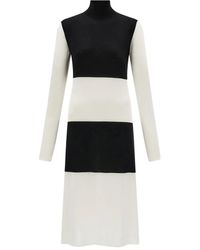 Ferragamo - Colour-Block Turtleneck Dress - Lyst