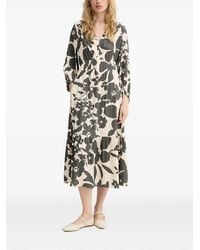 Marc O' Polo - Floral-Print Tiered Midi Dress - Lyst