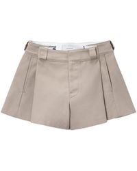 Alexander Wang - High-Waist-Shorts mit Falten - Lyst