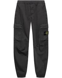 Stone Island - 3100033 Elastische Broek Met Cargo Zak - Lyst