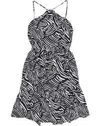 MICHAEL Michael Kors - Zebra-print Belted Mini Dress - Lyst