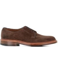 Alden - Blucher Suede Derby Shoes - Lyst