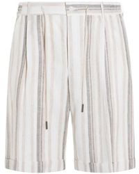Tagliatore - Short Rayé À Lien De Resserrage - Lyst