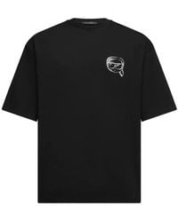 KARL LAGERFELD - Ikon Sketch T-Shirt - Lyst