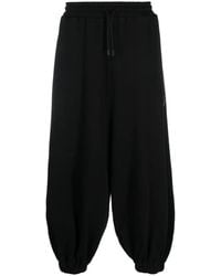 LỰU ĐẠN - Logo-Print Drop-Crotch Track Pants - Lyst