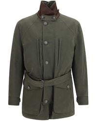 Brunello Cucinelli - Abrigo Con Cinturón - Lyst