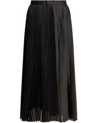 Sandbeige - Pleated Midi Skirt - Lyst