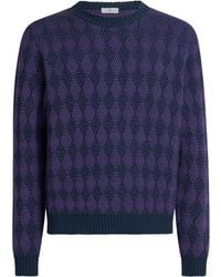 Etro - Jacquard Diamond-Pattern Sweater - Lyst