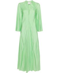 Forte Forte - Habotai Silk Kaftan Dress Mint Green - Lyst