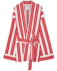 forte_forte - Striped Belted Jacket - Lyst