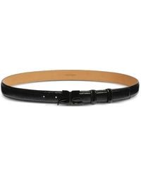 Courreges - Ac Logo-Plaque Leather Belt - Lyst