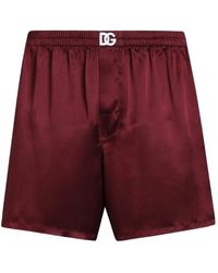 Dolce & Gabbana - Silk Satin Boxer Shorts - Lyst