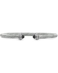 David Yurman - Sterling Classic Cable Diamond Bracelet (4Mm) - Lyst