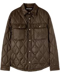 Palm Angels - Logo-Embroidered Quilted Jacket - Lyst