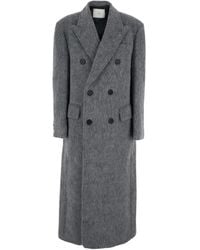 DUNST - Double-Breasted Peak-Lapel Coat - Lyst