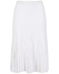 Elisabetta Franchi - Knit Skirt With Ruffles - Lyst