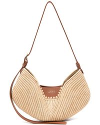 Loewe - Mittelgroße Swing Tasche Aus Raffiabast Und Kalbsleder - Lyst