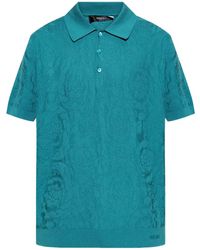 Versace - Polo Con Motivo Barocco En Jacquard - Lyst