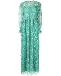 Alberta Ferretti - Sunflower Macramé Gown - Lyst
