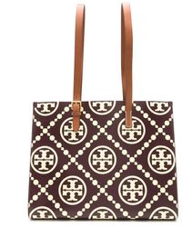 Tory Burch - Leather Logo-print Tote Bag - Lyst