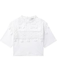Sea - Joah Embroidered Cotton T-shirt - Lyst