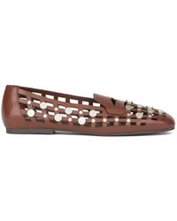 Ash - Bali Stud-Embellished Cut-Out Loafers - Lyst