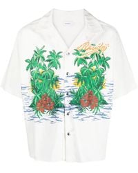 Rhude - Palmas Snap Short-Sleeve Shirt - Lyst