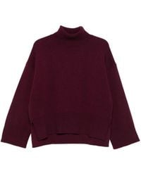 Purotatto - High-Neck Side-Split Sweater - Lyst