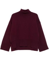 Purotatto - Trui Met Hoge Hals En Zijsplit - Lyst