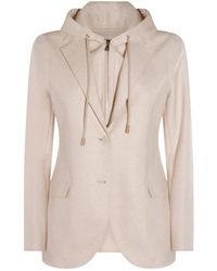 Eleventy - Jack Met Enkele Knoop En Capuchon - Lyst