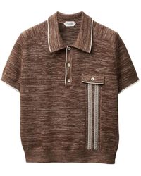 Versace - Mouliné Jacquard Knit Polo - Lyst