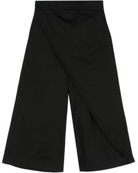 Loewe - Cropped Wrap Cotton Trousers - Lyst