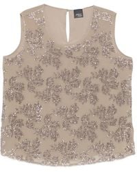 Marina Rinaldi - Gioiosa Sequin-Embellished Sleeveless Top - Lyst