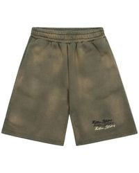 THIRTEENTH STUDIO - Faded-Effect Logo-Embroidered Shorts - Lyst