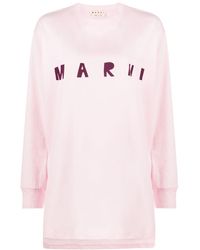 Marni Sudadera con dobladillo asimétrico - Rosa