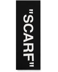 Off-White c/o Virgil Abloh - Logo-Intarsia Knitted Scarf - Lyst
