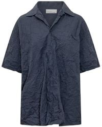 GONGDID DESIGN - Hand-Pleated Crinkled Shirt - Lyst