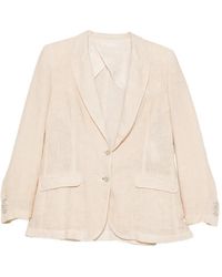 120% Lino - Single-Breasted Blazer - Lyst